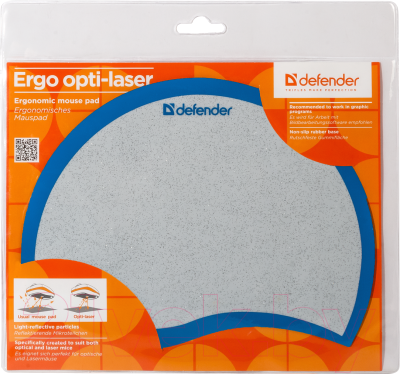 Коврик для мыши Defender Ergo Opti-Laser / 50513
