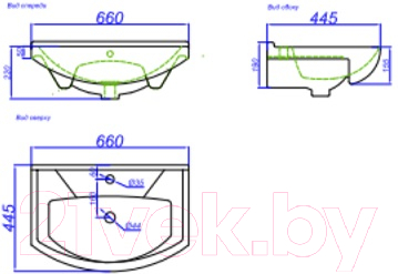 Тумба с умывальником Aqwella Allegro 65 / Agr.01.06/3