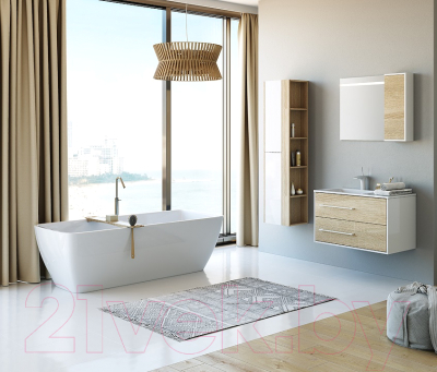 Шкаф-полупенал для ванной Aqwella Майами / Mai.04.25