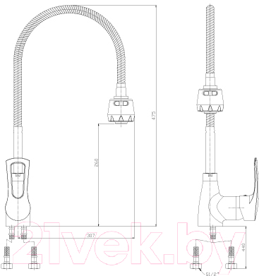 Смеситель Rossinka Silvermix T40-26