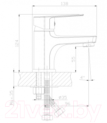 Смеситель Rossinka Silvermix S35-15