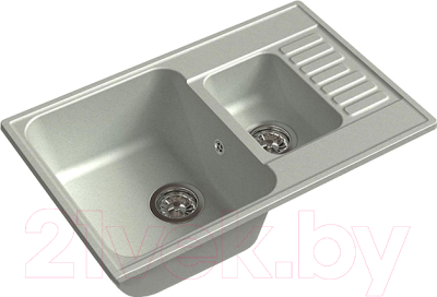 Мойка кухонная GranFest Quarz GF-Z21K (серый) - фото