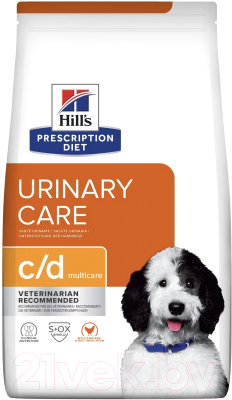 Сухой корм для собак Hill's Prescription Diet Urinary Care c/d Multicare Chicken - фото