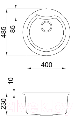 Мойка кухонная Elleci Ego Round Titanium M73 / LMEROU73