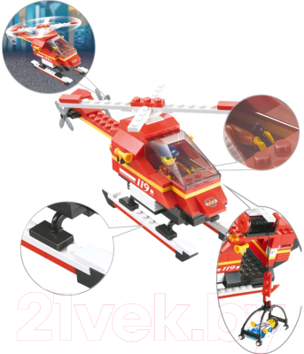 Конструктор Sluban Спасательный пожарный вертолет / M38-B0218