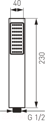 Лейка ручного душа Ferro Moderno S115