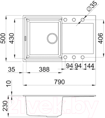 Мойка кухонная Elleci Easy 300 Tortora G43 / LGY30043