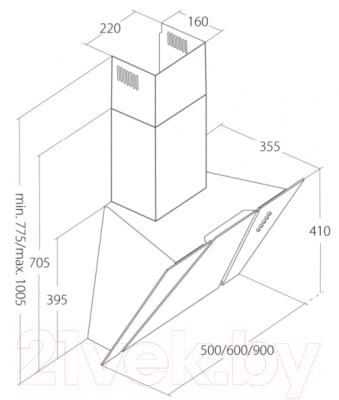Вытяжка наклонная Akpo Cetias 60 WK-4 Eco