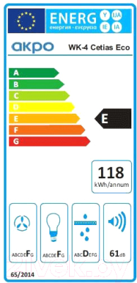 Вытяжка наклонная Akpo Cetias 60 WK-4 Eco