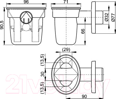 Сифон Alcadrain AKS1Z