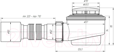 Сифон Ани Пласт E415C