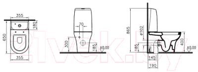 Сливной бачок VitrA Zentrum 5783B003-0107