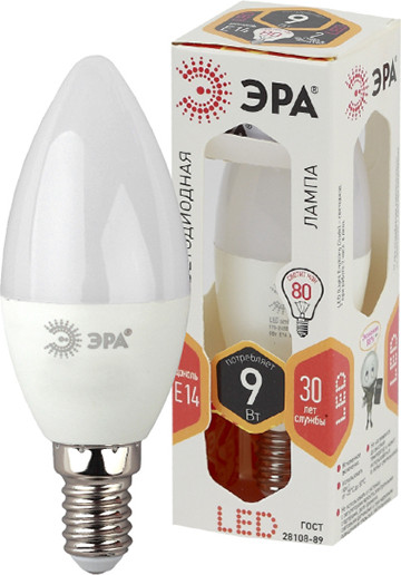 Лампа ЭРА smd B35-9w-827-E14 / Б0027969 - фото
