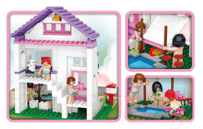 Конструктор Sluban Вилла с бассейном / M38-B0532