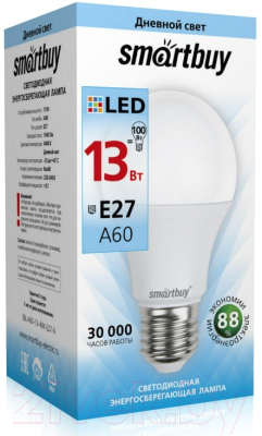 Лампа SmartBuy SBL-A60-13-40K-E27-A