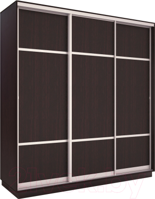 Шкаф-купе Евва 233 VS.03 / АЭП ШК.3.01 (венге/серебро) - фото