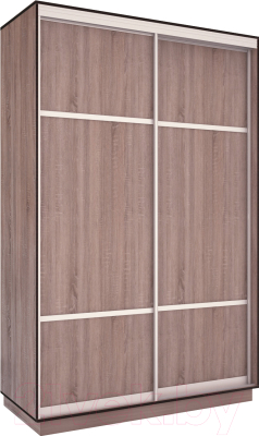 Шкаф-купе Евва 158 TS.03 / АЭП ШК.2 01 (трюфель/серебро) - фото