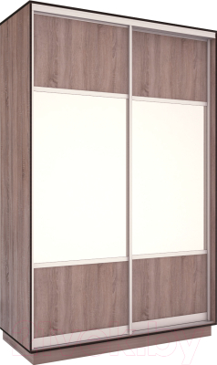 Шкаф-купе Евва 158 TS.01 / АЭП ШК.2 01 (трюфель/серебро) - фото