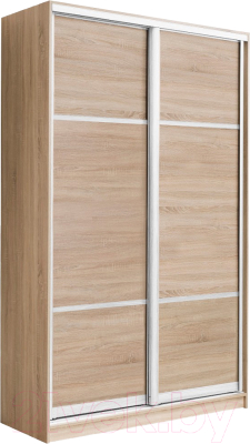 Шкаф-купе Евва 158 SS.03 / АЭП ШК.2 01 (сонома/серебро) - фото