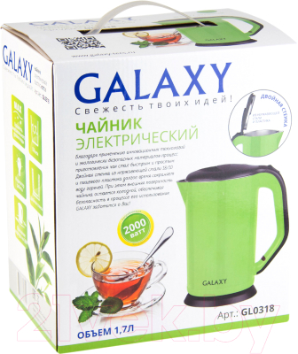 Электрочайник Galaxy GL 0318 (зеленый)