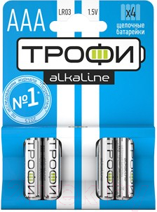 Комплект батареек Трофи LR03-4BL / C0034915 - фото