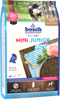 Сухой корм для собак Bosch Petfood Mini Junior (1кг) - фото