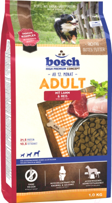 Сухой корм для собак Bosch Petfood Adult Lamb&Rice (1кг) - фото
