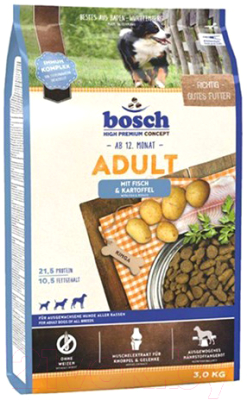 Сухой корм для собак Bosch Petfood Adult Fish&Potato (3кг) - фото