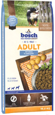 Сухой корм для собак Bosch Petfood Adult Fish&Potato (15кг) - фото