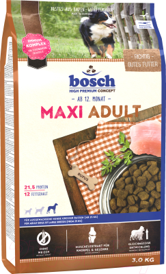 Сухой корм для собак Bosch Petfood Maxi Adult (3кг) - фото