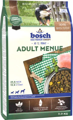 Сухой корм для собак Bosch Petfood Adult Menue (3кг) - фото