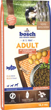 Сухой корм для собак Bosch Petfood Adult Salmon&Potato (15кг) - фото