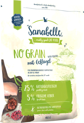 Сухой корм для кошек Bosch Petfood Sanabelle No Grain (400г) - фото
