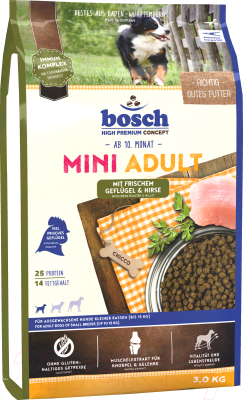 Сухой корм для собак Bosch Petfood Mini Adult Poultry&Spelt - фото