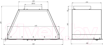 Вытяжка скрытая Elikor BF5634Q0