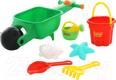 Тележка с игрушками для песочницы Полесье Набор №337 / 35691 - фото
