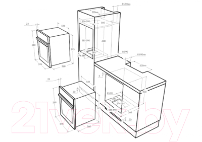 Газовый духовой шкаф Maunfeld MGOGG.673RILB.TM