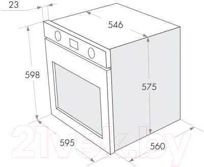 Газовый духовой шкаф Maunfeld MGOGG.673RILB.TM