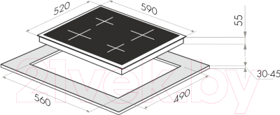 Индукционная варочная панель Maunfeld EVI.594-BG