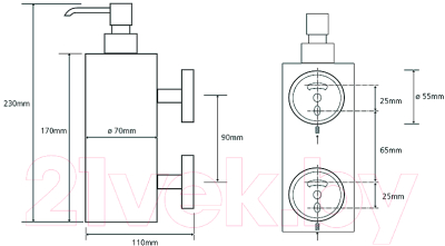 Дозатор для жидкого мыла Bemeta 104109032