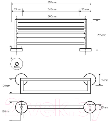 Полка для полотенца Bemeta 104205072