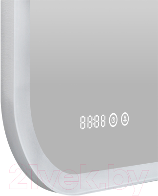 Зеркало Континент Bliss Led 100x70 (с линзой и часами)