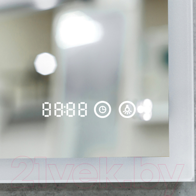 Зеркало Континент Sevilla Led 60x80 (с часами)