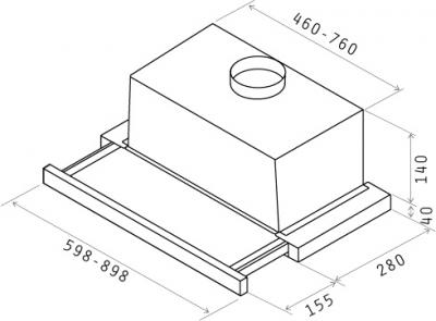 Вытяжка телескопическая Elica Elite 14 LUX GRIX/A/90