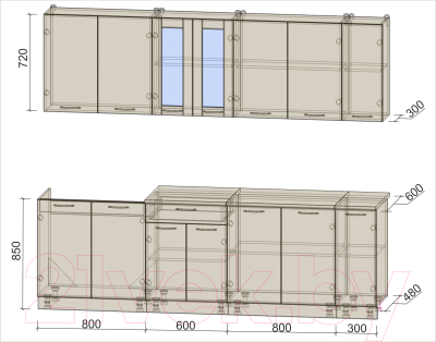 Готовая кухня Интерлиния Мила 25