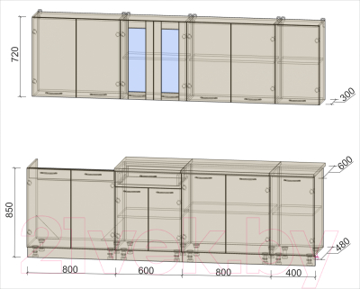 Готовая кухня Интерлиния Мила 26