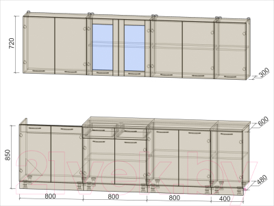 Готовая кухня Интерлиния Мила 28