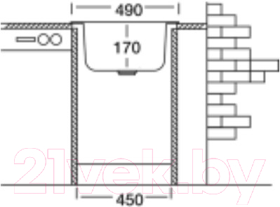 Мойка кухонная КромРус EC-445
