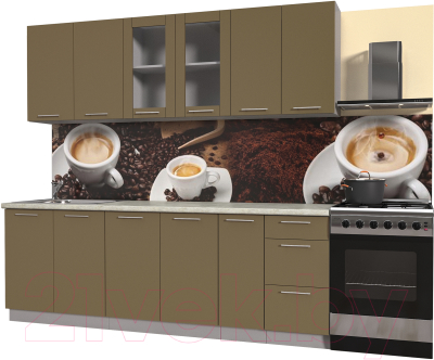 Готовая кухня Интерлиния Мила Пластик 2.3 Б - фото