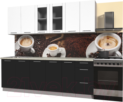 Готовая кухня Интерлиния Мила Пластик 2.3 Б - фото